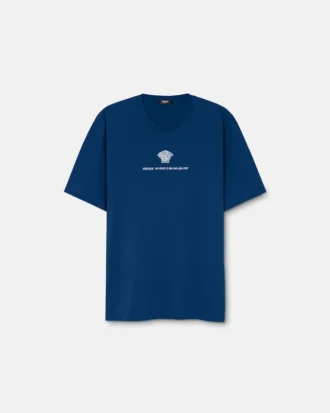 Broderet T-shirt i bomuldsjersey