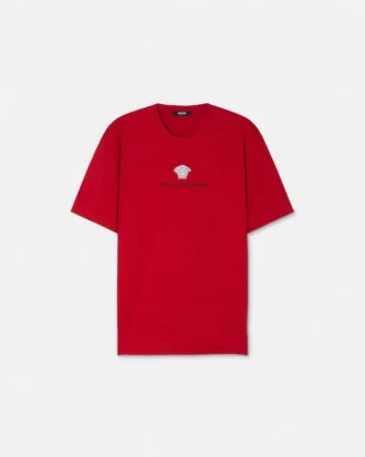 Broderet T-shirt i bomuldsjersey