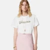 Broderet T-shirt i bomuldsjersey