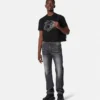 Broderet T-shirt i bomuldsjersey