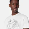 Broderet T-shirt i bomuldsjersey