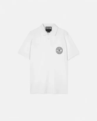 Broderet V-Emblem-poloskjorte