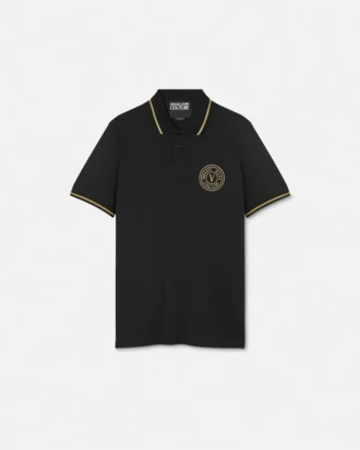Broderet V-Emblem-poloskjorte