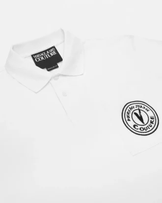 Broderet V-Emblem-poloskjorte