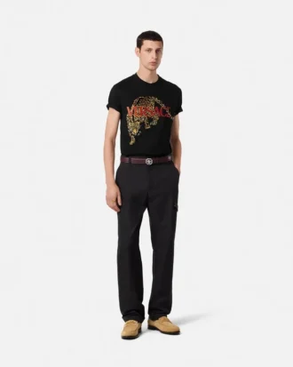 Broderet Versace Leopard T-shirt