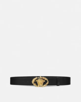 Buckle Crest læderbælte  4 cm