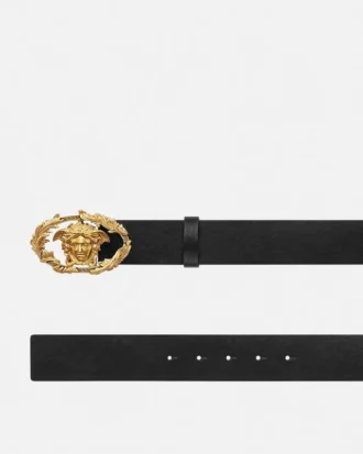 Buckle Crest læderbælte  4 cm