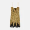 Cheetah Allover Silk Slip Mini Dress
