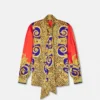 Cheetah Barocco Silk lavallière-skjorte