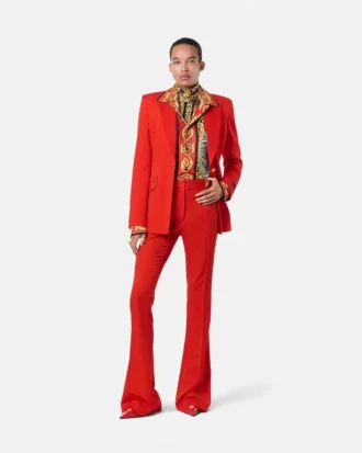 Cheetah Barocco Silk lavallière-skjorte