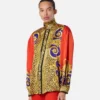 Cheetah Barocco Silk lavallière-skjorte