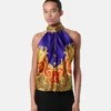 Cheetah Barocco Silk Lavallière Top