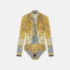 Cheetah Foulard draperet bodysuit