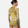 Cheetah Foulard draperet bodysuit
