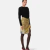 Cheetah Foulard draperet midi-nederdel