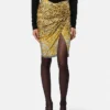 Cheetah Foulard draperet midi-nederdel
