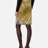 Cheetah Foulard draperet midi-nederdel