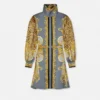 Cheetah Foulard Silk Lavallière Mini Dress