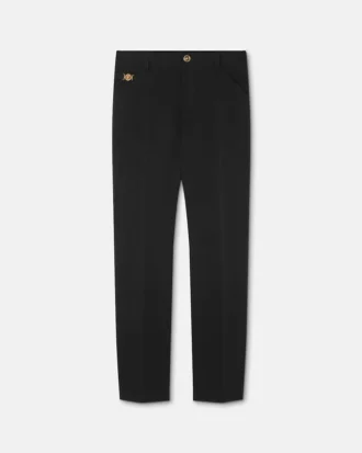 Chino-bukser i bomuldsgabardine