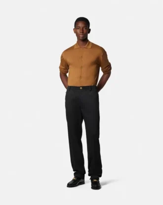 Chino-bukser i bomuldsgabardine