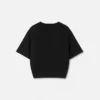 Crop-T-shirt med sikkerhedsnål og nitter