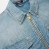 Denim-overskjorte med lynlås