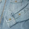 Denim-overskjorte med lynlås