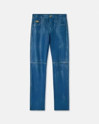 Distressed læderbukser