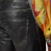 Distressed læderbukser