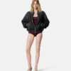 Drapede bodysuit i viskose-jersey
