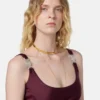 Drapede bodysuit i viskose-jersey