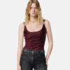 Drapede bodysuit i viskose-jersey