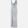 Envers-Satin Crépe Draped Gown