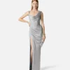 Envers-Satin Crépe Draped Gown