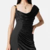 Envers-Satin Crépe Draped Gown