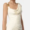 Envers-Satin Crépe Draped Gown