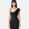 Envers-Satin Crépe Draped Mini Dress