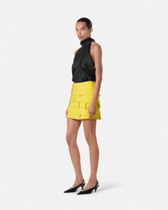 Envers-Satin tætsiddende miniskirt