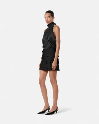 Envers-Satin tætsiddende miniskirt