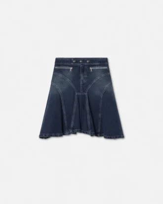 Flared denimskørt