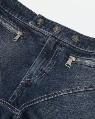 Flared denimskørt