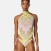 Foulard-top med print