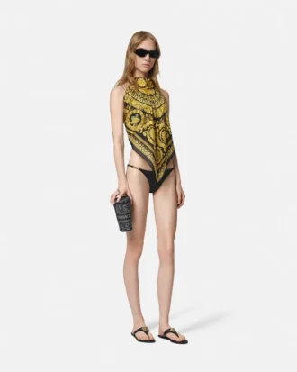 Foulard-top med print