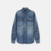 Fremstillet i Japan Denim-overskjorte Fremstillet i Japan Denim-overskjorte