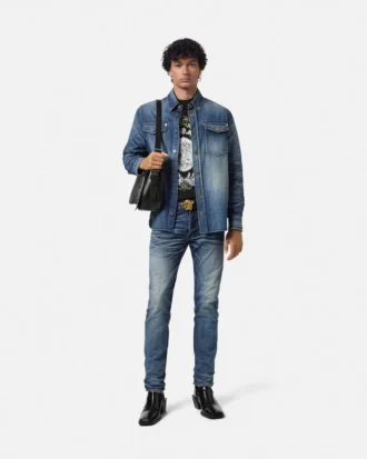 Fremstillet i Japan Denim-overskjorte