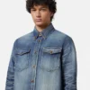 Fremstillet i Japan Denim-overskjorte Fremstillet i Japan Denim-overskjorte