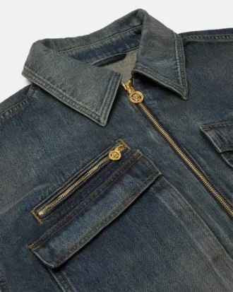 Fremstillet i Japan Denimblousonjakke