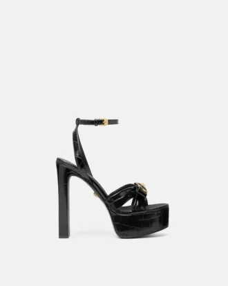 Gianni Ribbon Croc-Effect sandaler 140 mm