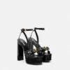 Gianni Ribbon Croc-Effect sandaler 140 mm