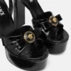 Gianni Ribbon Croc-Effect sandaler 140 mm